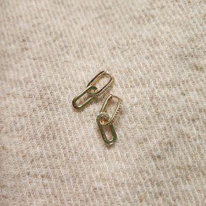 Mejuri Harris Pavé Diamond Convertible Link Earrings